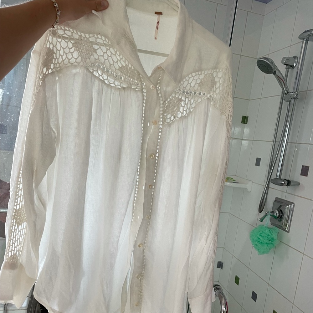 Free People flowy crochet top